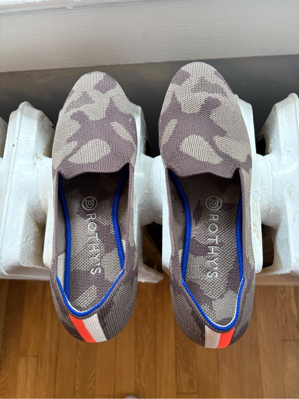 Rothy's Mink Camo Loafers.